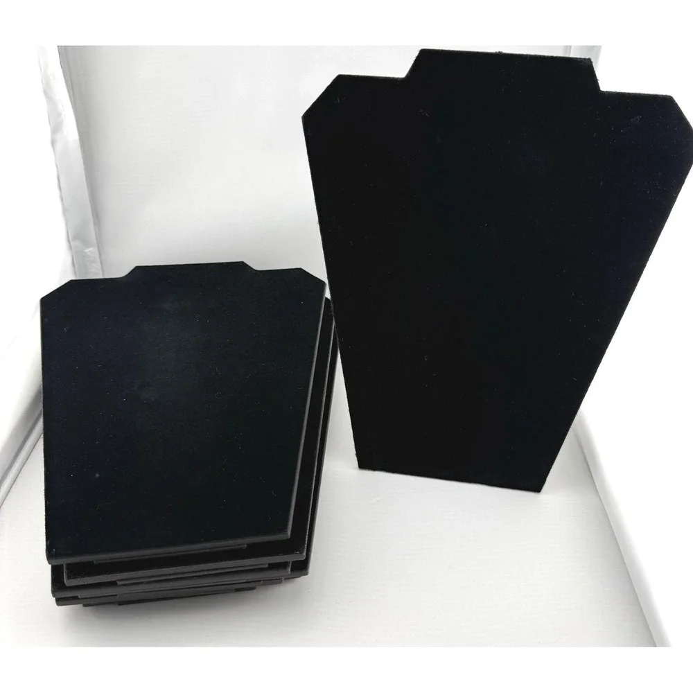 Black velvet jewelry displays, set of 7